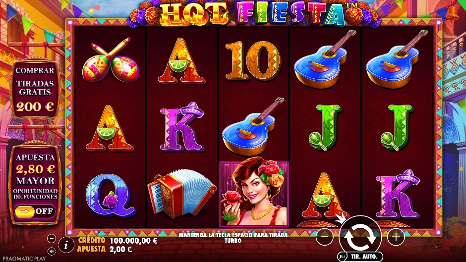 Hot Fiesta — pantalla del juego